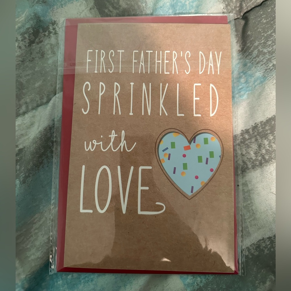 First Father's Day Sprinkled With Love Greeting Card